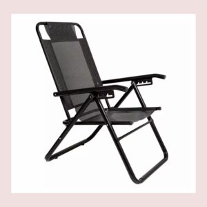 Sillon Descansar 5 Pos. C.Aluminio Negro